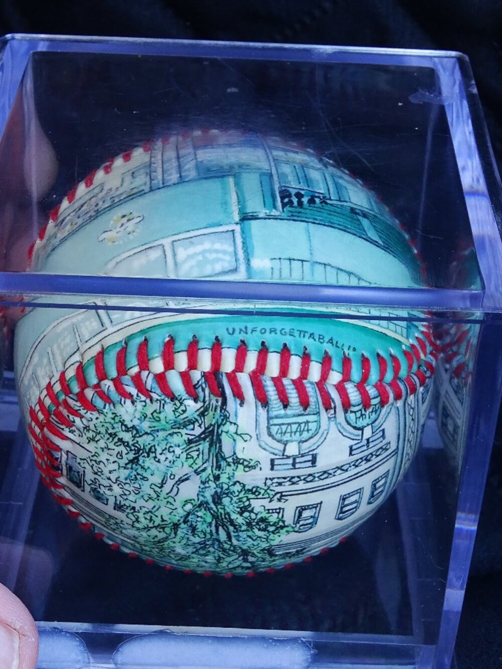 Collectible Red Sox Baseball in case